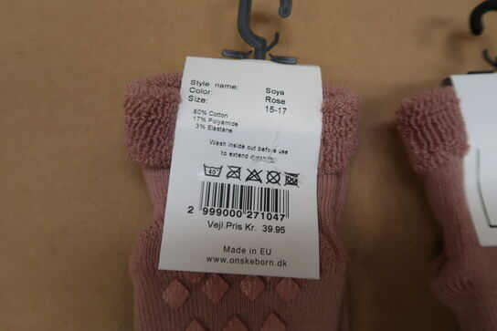 10 pk. PetitLux Strømper Soya Rose 3-pak - Str. 15-17