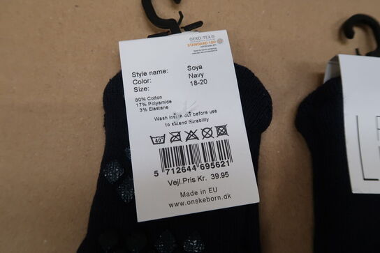 10 pk. PetitLux Strømper Soya Navy 3-pak - Str. 18-20