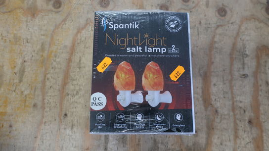 2 stk. lamper SPANTIK Night Light Salt Lamp