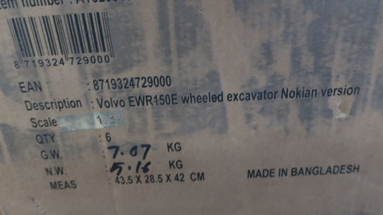 6 stk. Model gravemaskine VOLVO EWR150E NOKIAN Edition