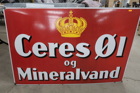 Emaljeskilt "Ceres Øl og Mineralvand"