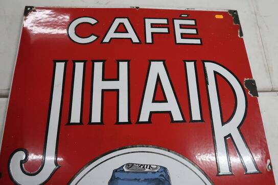 Emaljeskilt "Café Jihair"