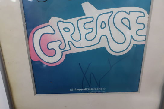 Signeret plakat "Grease" Olivia Newton John og John Travolta