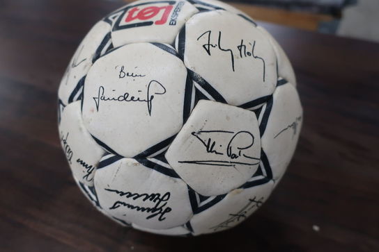 Signeret (trykte signaturer) fodbold Danmarks Herrelandshold EM '92