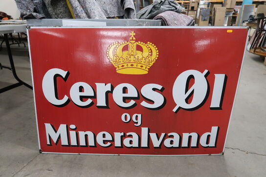 Emaljeskilt "Ceres Øl og Mineralvand"