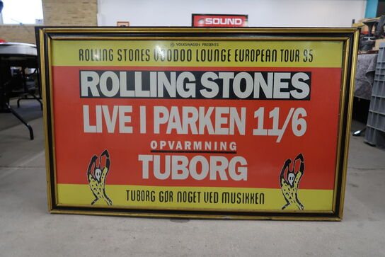 Koncertplakat i ramme "Rolling Stones Live i Parken '95"