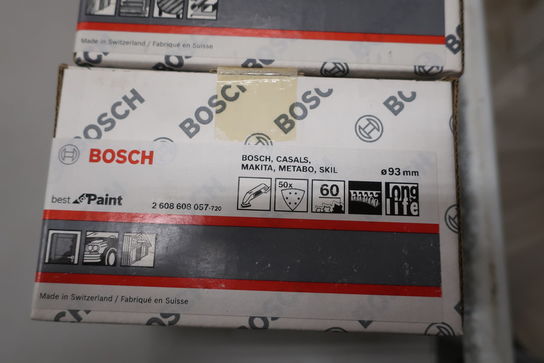 100 stk. slibepapir trekant K40-60 93 mm. BOSCH 