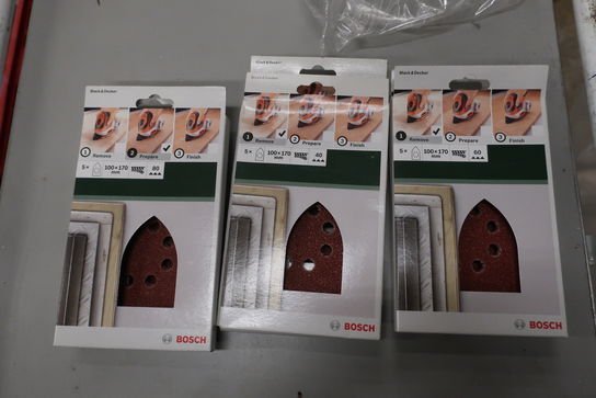 6 pk. Slibepapir trekant K40-60-80 100x170 mm. BOSCH