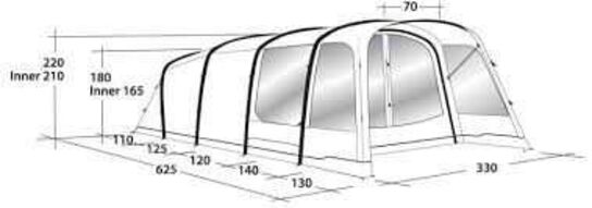 Outwell broadlands 5a famillietelt 5 personer