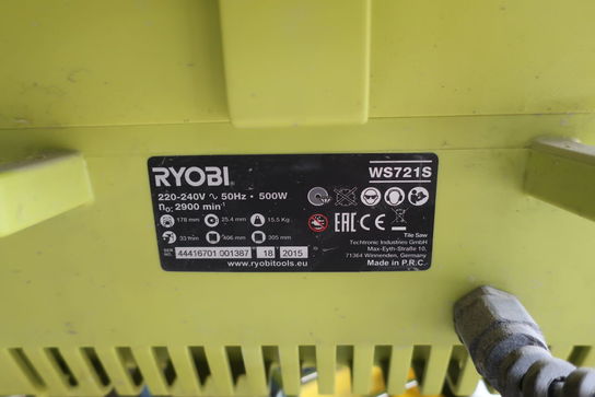 Fliseskærer RYOBI WS721S