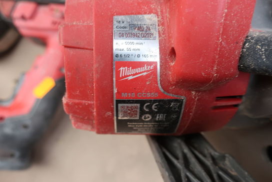 Akku rundsav MILWAUKEE M18 CCS55 med batteri