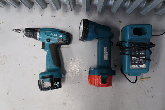 Makita akku boremaskine & lampe