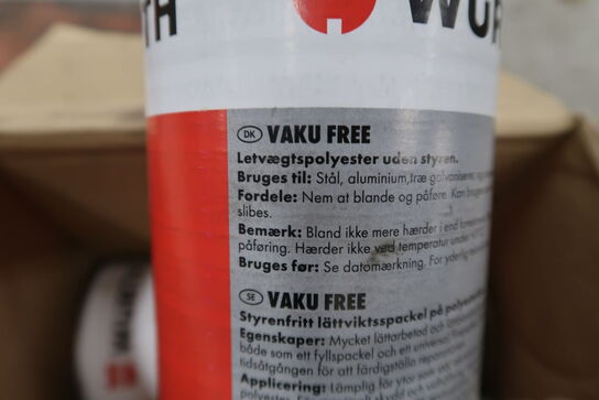 5 stk. Würth Vaku Free , syrefri universal spartel - 1,65 Liter