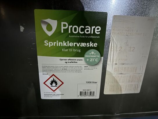 1000 liter Sprinklervæske, Procare