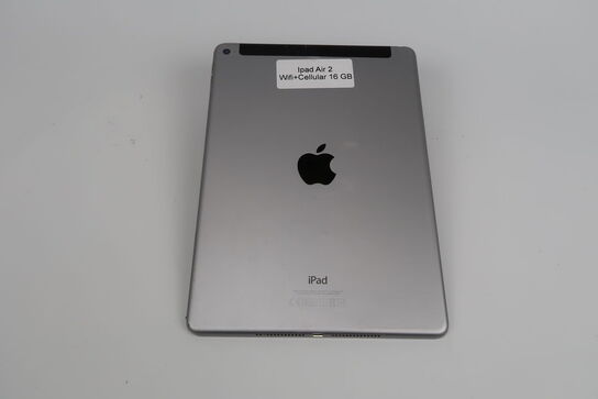 Apple iPad Air 2 Wi-Fi+Cellular 16GB  - LÆS BESKRIVELSE