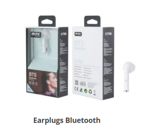 Bluetooth samtale earplug, KUN 1 stk. pr. pakke (5 stk.)