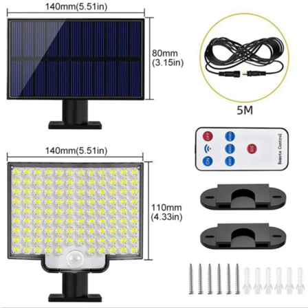 2 stk. Solpanel LED-lampe til indkørsler og haver