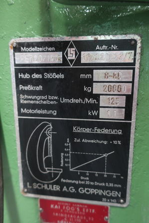 Excentrisk presse SCHULER Pen 20/140