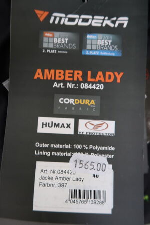 Jakke MODEKA Model Amber Lady str. 40 - Sort/grå (ubrugt)