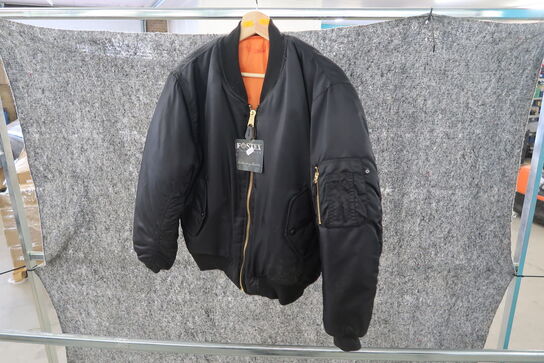 Jakke FOSTEX MA-1 Flight Jacket XS - Sort (ubrugt)