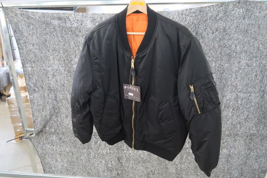 Jakke FOSTEX MA-1 Flight Jacket S - Sort (ubrugt)