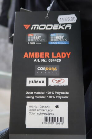 Jakke MODEKA Model Amber Lady str. 46 - Sort/grå (ubrugt)