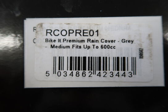 Regncover BIKE IT str. M grå (ubrugt)