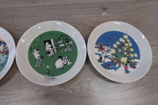 3 stk. Moomin Arabia Tallerkerner