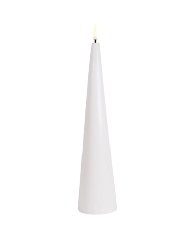3 pk. Keglelys LED 6,8x30 cm Nordic Hvid/Smooth