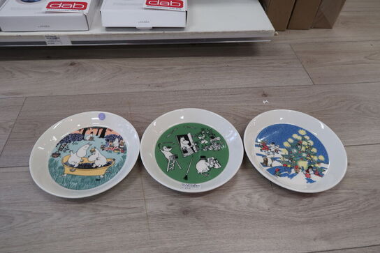 3 stk. Moomin Arabia Tallerkerner