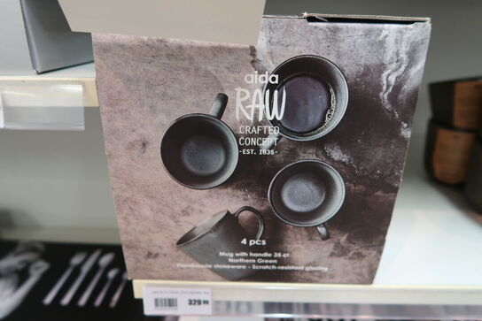 4 stk. RAW Northern Green krus 35 cl