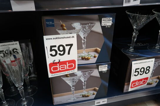 8 stk. Lyngby Glas Melodia martiniglas 21 cl