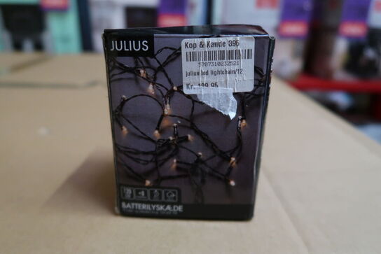 8 pk. Sirius Julius LED lyskæde ude & inde hvid 900 cm