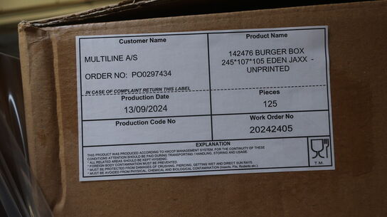 2000 stk. burger box