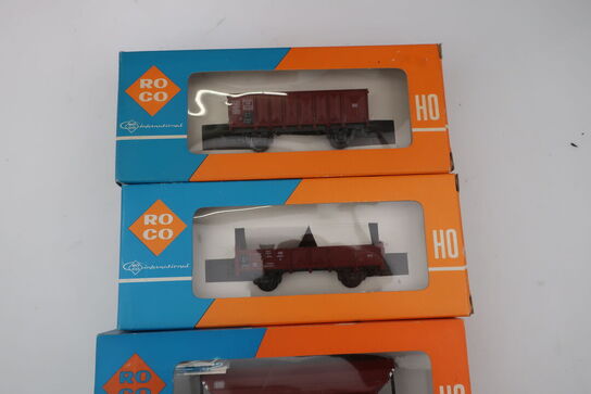 6 stk. model togvogne ROCO 4307, 4336D, 46234, 4335A, 4307, 4311