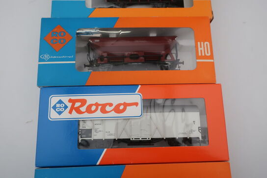 6 stk. model togvogne ROCO 4307, 4336D, 46234, 4335A, 4307, 4311