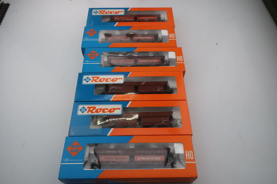 6 stk. model togvogne ROCO 4370A, 46251, 46250