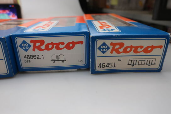 8 stk. model togvogne ROCO 46862, 46451, 46423, 47053, 4373B, 46257