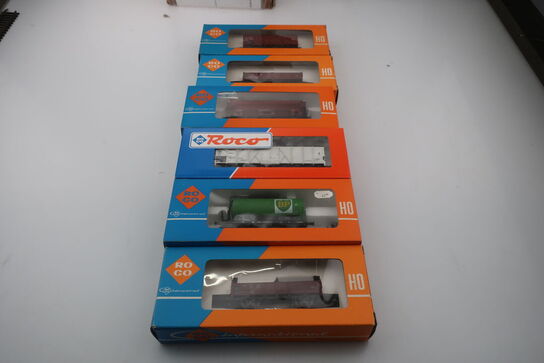 6 stk. model togvogne ROCO 4307, 4336D, 46234, 4335A, 4307, 4311