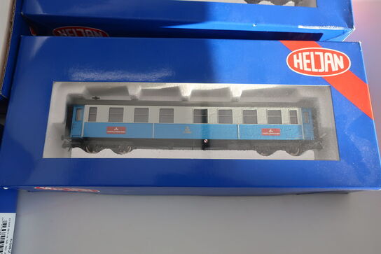 5 stk. model togvogne HELJAN 5083, 5082, 5022, 5026