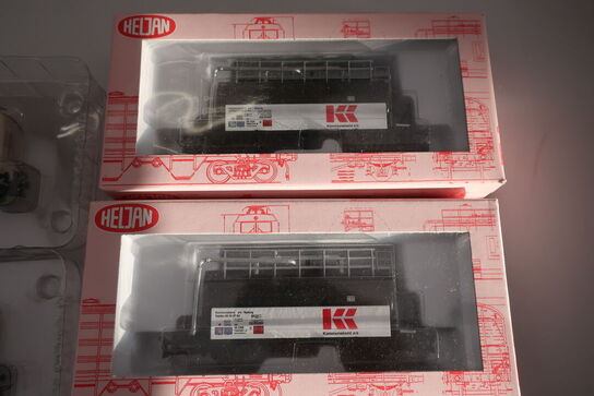 6 stk. model togvogne HELJAN 4100, 4102, 4103, 4267, 4266, 4242