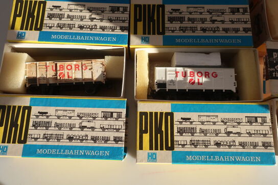 6 stk. model togvogne PIKO 6445-061, 6445-062