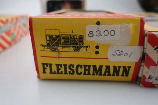 7 stk. model togvogne FLEISCHMANN 1455, 1485, 5301, 1484, 1215 SH, 1214