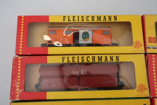 8 stk. model togvogne FLEISCHMANN 1492, 1482, 5098, 1473, 1470G, 1489