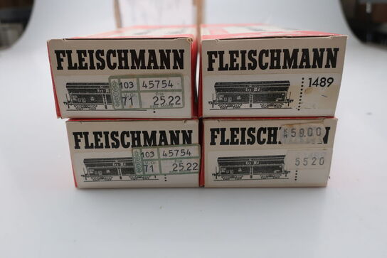 4 stk. model togvogne FLEISCHMANN 45754, 5520, 1489