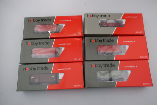 6 stk. model togvogne HOBBYTRADE 31029, 41055, 31030, 31028, 33004