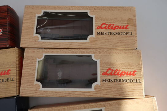 8 stk. model togvogne LILIPUT 248 65, 207 60, L225009, L225309, 248 61