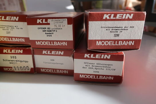 8 stk. model togvogne KLEIN, 3298, 3096, 3108, 3297, 330, 355, 353