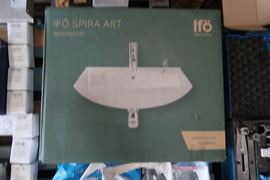 Ifø Spira art vask 60 x 49,5 cm med overløb MOMSFRI