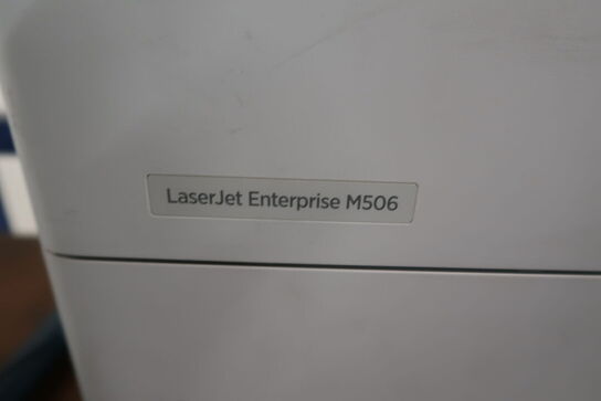 Printer HP M506, bord og affaldsstativ